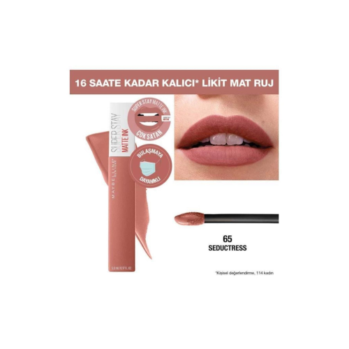 Super Stay Matte Ink Unnude Likit Mat Ruj - 65 Seductress - Nude 5 ml