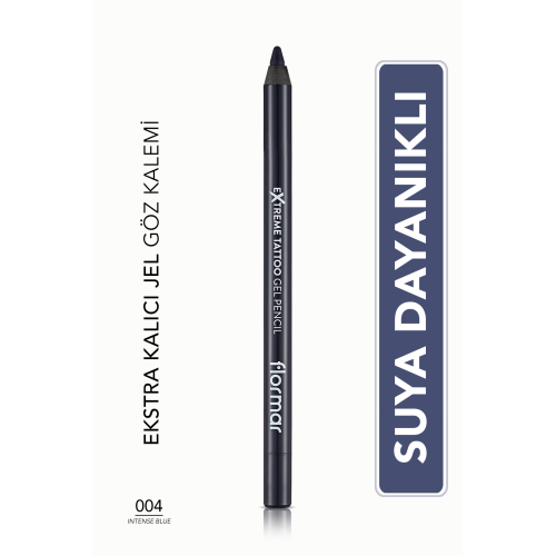 Mat Kalıcı Göz Kalemi (MAVİ) - Extreme Tattoo Gel Pencil - 004 Intense Blue - 8682536028868