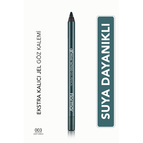 Mat Kalıcı Göz Kalemi (YEŞİL) - Extreme Tattoo Gel Pencil - 003 Deep Green - 8682536028851