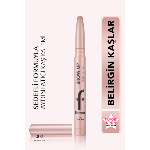 Asansörlü Aydınlatıcı Kaş Kalemi Pembe Altin -brow Up Highlighter Pencil-002 Rose Gold-8682536072441