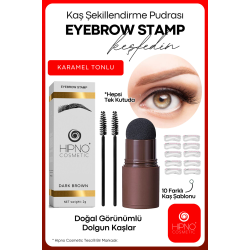 Hipno Cosmetic Kaş Şekillendirme Kiti- Karamel Tonlu Koyu Kahve(DARK BROWN) 10 Farklı Şablon