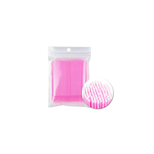 Lash Lifting Microbrush Çubukları 100'lü Pembe