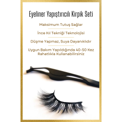 Takma Kirpik Seti 6farklı Model Eyeliner Yapıştırıcılı 3d Takma Kirpik