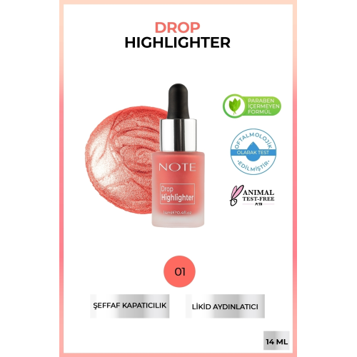 Drop Highlighter 01 Pearl Rose Likit Aydınlatıcı