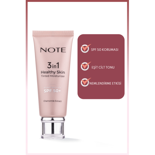 3 in 1 Healthy Skin Tinted Moisturizer Renk Ton Eşitleyici 50 SPF+ Aydınlatıcı Krem