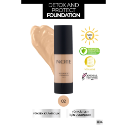 Detox & Protect Fondöten Canlandırıcı Etki 02 Natural Beige