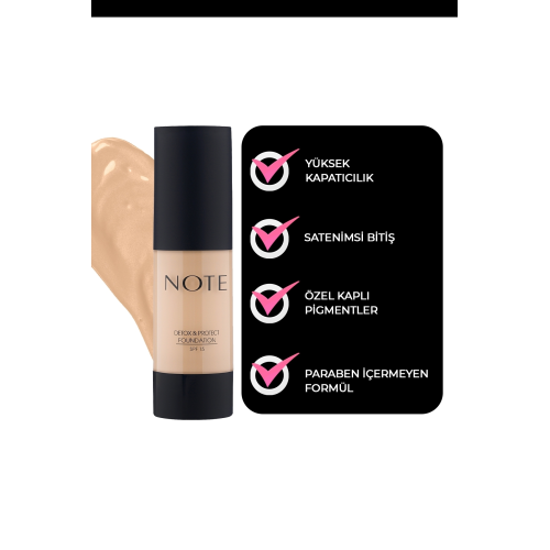 Detox & Protect Fondöten Canlandırıcı Etki 02 Natural Beige