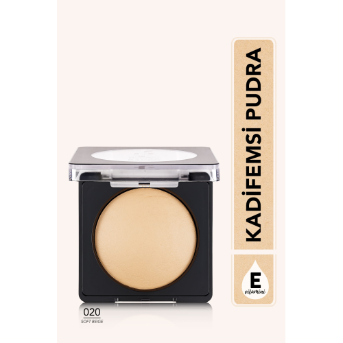 Yoğun Pigmentli Fırınlanmış Mat Pudra  - Baked Powder - 020 Soft Beige - 8682536053518