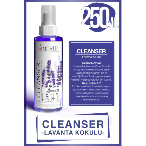 Cleanser Lavanta Kokulu - 250ml | Yapışkan Tabaka Temizleyici Ve Fırça Bakım Solüsyonu