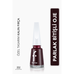 Sedefli Parlak Oje (Bordo) - Nail Enamel - 352 Blackstar Red - 8682536035934