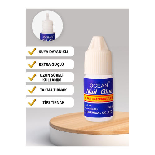 Takma Tırnak Yapıştırıcı Tips Yapıştırıcı Hızlı Yapıştırıcı Nail Glue 3 gr