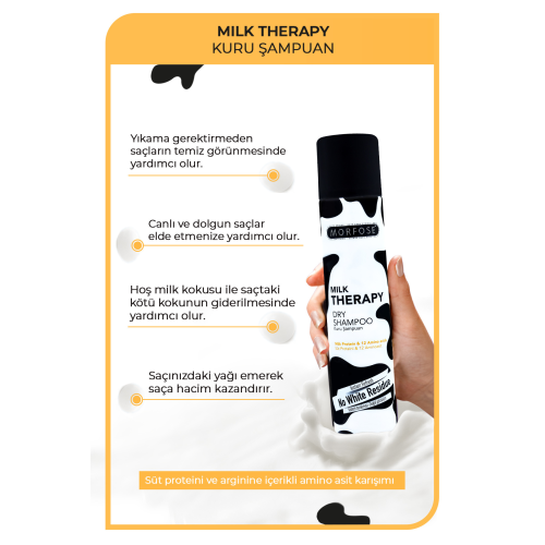 Milk Therapy Kuru Şampuan 200 ml - Besleyici, Hacim Veren, Temiz Görünüm Sağlayan Güçlü Saç Etkisi