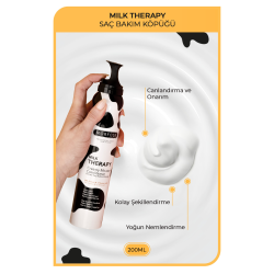 Milk Therapy Saç Köpüğü 200 ml - Saç Dökülmesi Önleyici, Besleyici, Koruyucu Etki