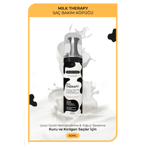 Milk Therapy Saç Köpüğü 60 ml - Saç Dökülmesi Önleyici, Besleyici, Koruyucu Etki