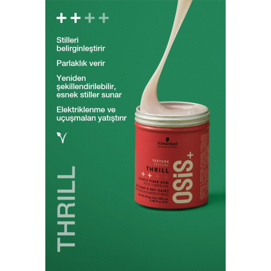 Thrill Elastik Lifli Gum Şekillendirici Orta Tutuş 100ml | Parlaklık Veren Gum Wax