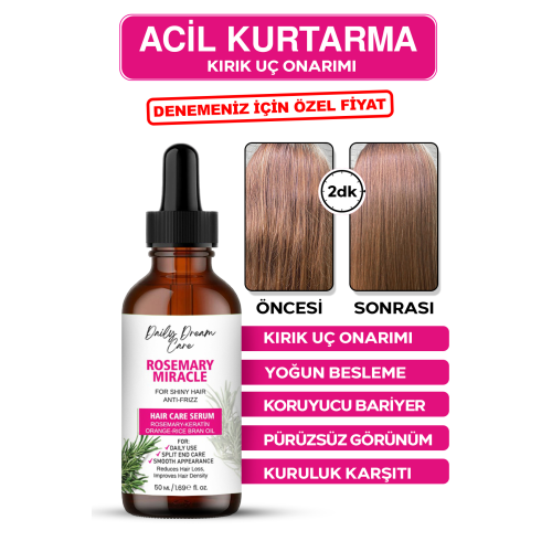 Biberiye Mucizesi -rosemary Mıracle Acil Kurtarma Kırık Uç Onarıcı Serum 50 ml