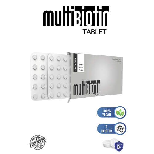 Biotin 5000 Mcg Zenginleştirilmiş Saç Ve Tırnak Vitamini - Demir Ve Çinko Katkılı 60 Tablet