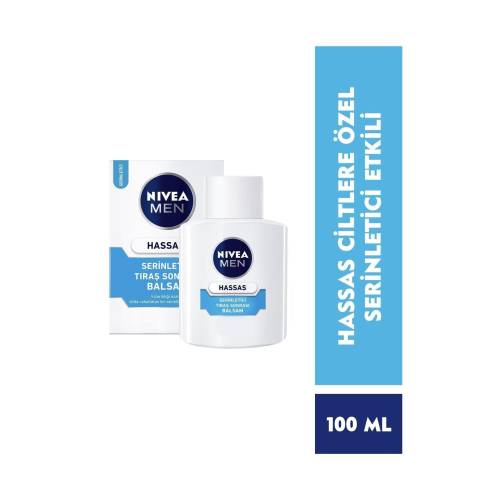 MEN Erkek Hassas Serinletici Tıraş Sonrası Balsam 100ml,Hassas Ciltler,Alkolsüz Formül, Hızlı Emilir