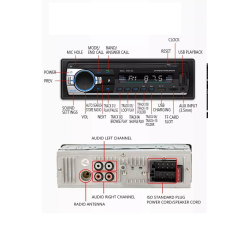 P.125 Çift Usb Girişli Bluetooth Oto Teyp Araba Teybi Radyo Usb Sd Aux Teyp Amfi Çıkışlı 4x55 Watt