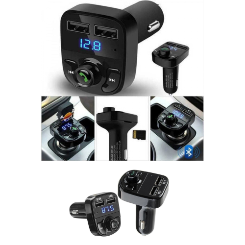 Car X8 Araç Fm Transmitter Bluetooth Usb Mp3 Sd Kart Çakmaklık Girişli Oto Müzik Çalar Kiti