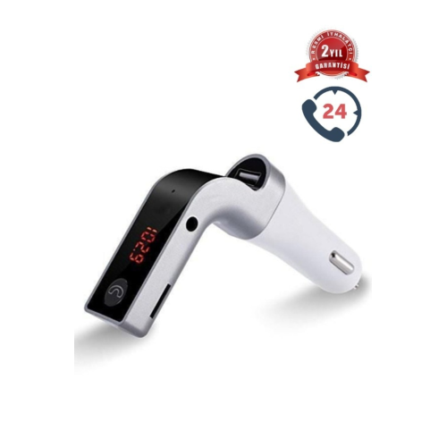 2023 Yeni Model Bluetooth Araç Kiti Car G7 Fm Transmitter Çakmaklık Girişli Mp3 Çalar Usb Aux Bt