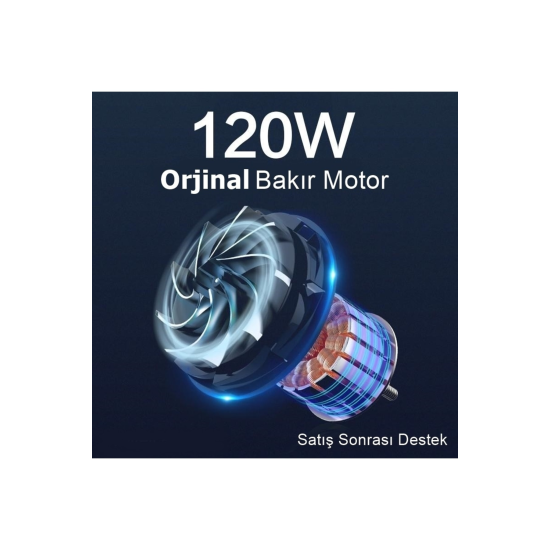 Oto Araç Süpürgesi Çakmaklık Girişli Toz Temizleyici Cihazı Koltuk Bağaj 120 watt