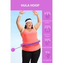 Hula Hoop Egzersiz Çemberi - Egzersiz Halkası - Ağırlıklı - Bel Bölgesi Ayarlanabilir - Hulahop