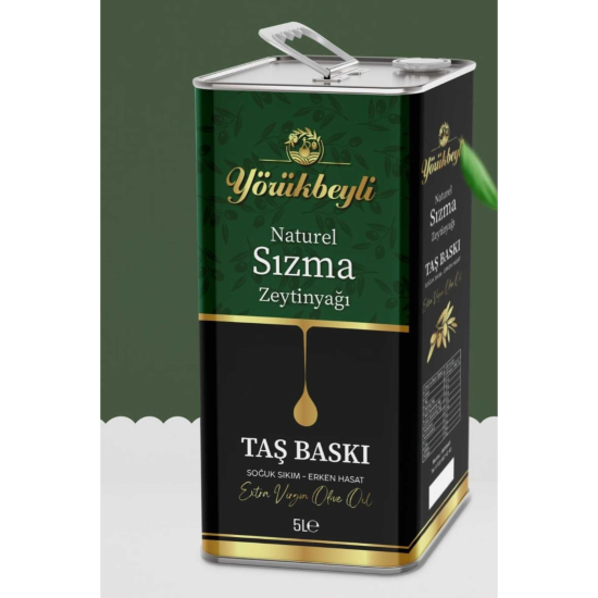 Yörükbeyli Naturel Sızma Soğuk Sıkım Zeytinyağı 5 Lt (4800GR)